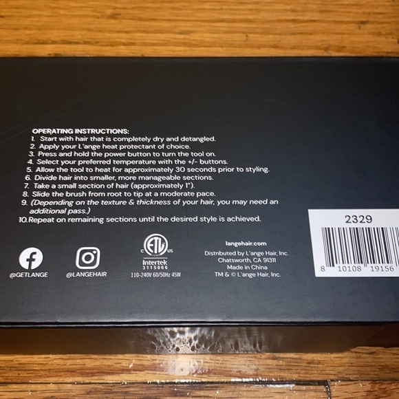 I’ange Le Vite ceramic straightening brush. NIB/In box. Never used. - Picture 5 of 7